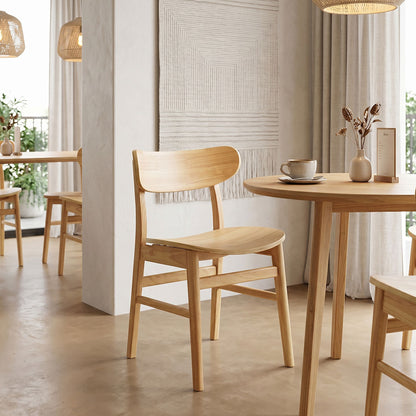 Lumnia chair rubberwood in natural shade 46x50x76cm
