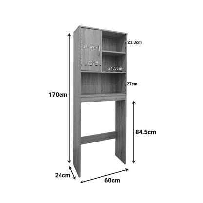 Tazien pakoworld bathroom cabinet in sonoma shade 60x24x168.5cm