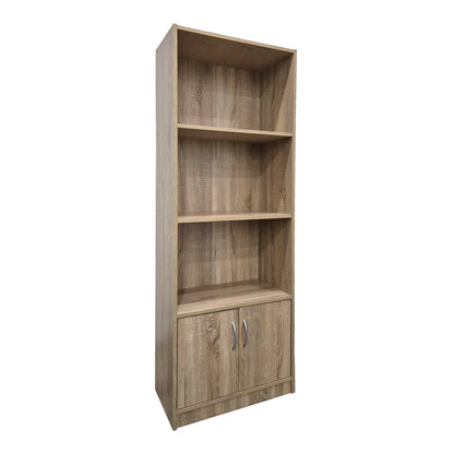 Tekaro bookcase in sonoma shade 60x29x166cm