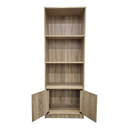 Tekaro bookcase in sonoma shade 60x29x166cm