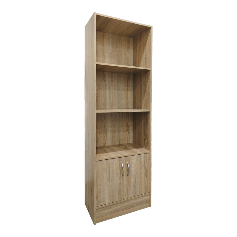 Tekaro bookcase in sonoma shade 57x33x180cm