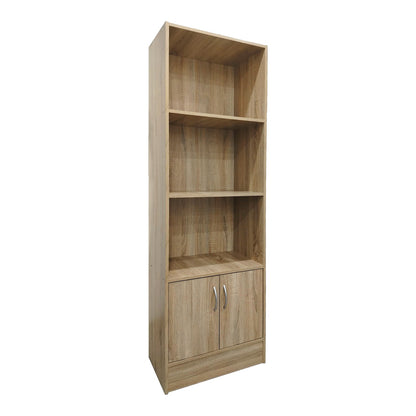 Tekaro bookcase in sonoma shade 57x33x180cm
