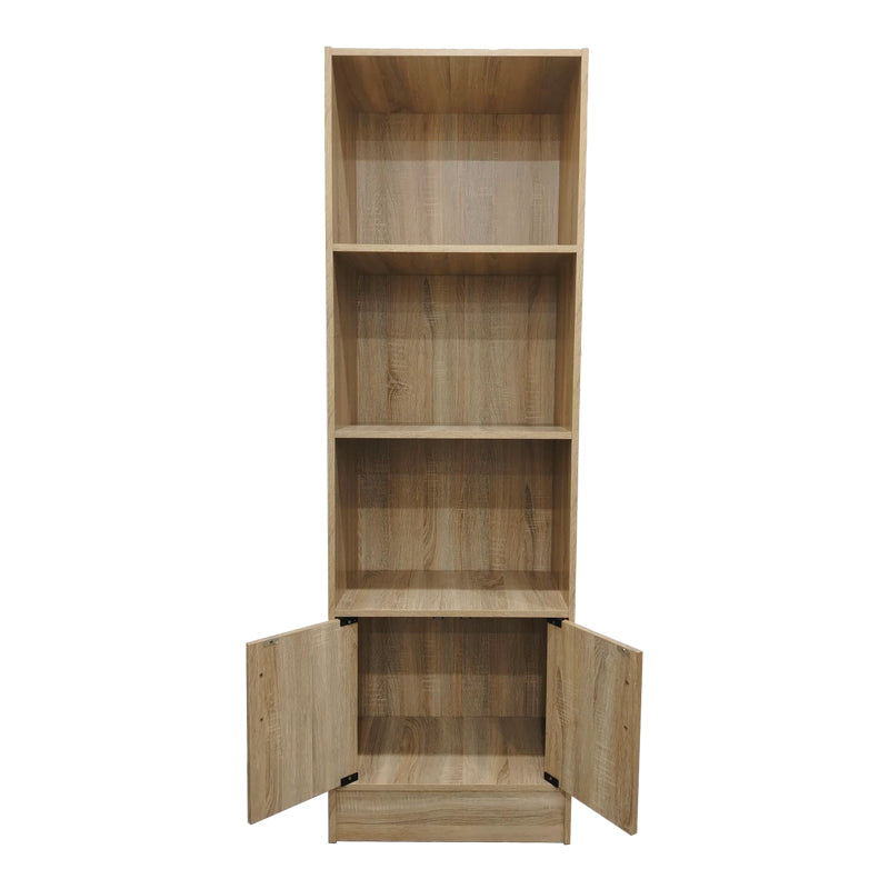 Tekaro bookcase in sonoma shade 57x33x180cm