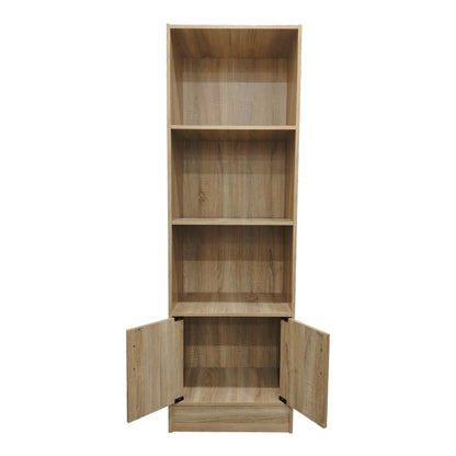 Tekaro bookcase in sonoma shade 57x33x180cm