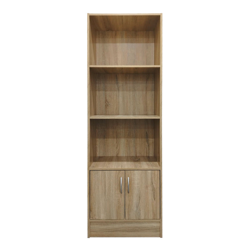 Tekaro bookcase in sonoma shade 57x33x180cm