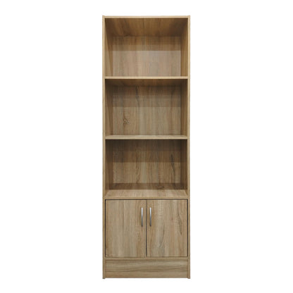 Tekaro bookcase in sonoma shade 57x33x180cm