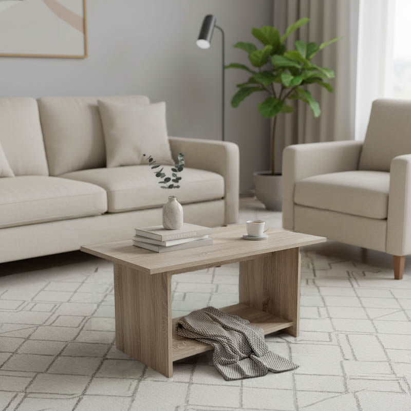 Votalo coffee table in sonoma shade 80x40x42cm