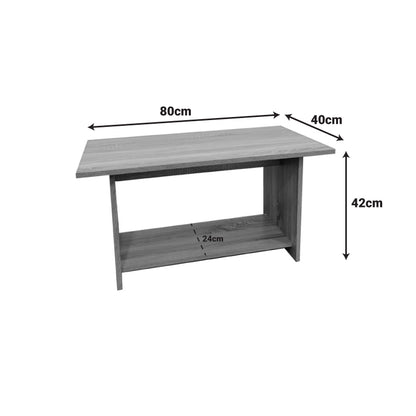 Votalo coffee table in anthracite shade 80x40x42cm