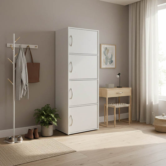 Soline column cabinet in white shade 40x34.5x120cm