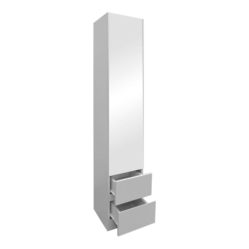 Lostro pakoworld column cabinet with mirror in white 29.5x30x164.5cm