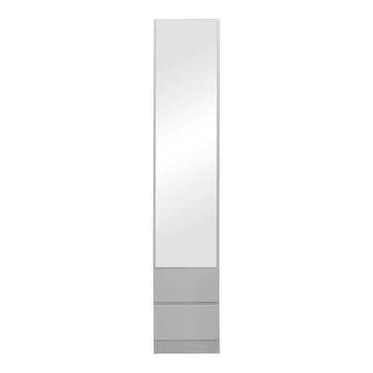 Lostro pakoworld column cabinet with mirror in white 29.5x30x164.5cm