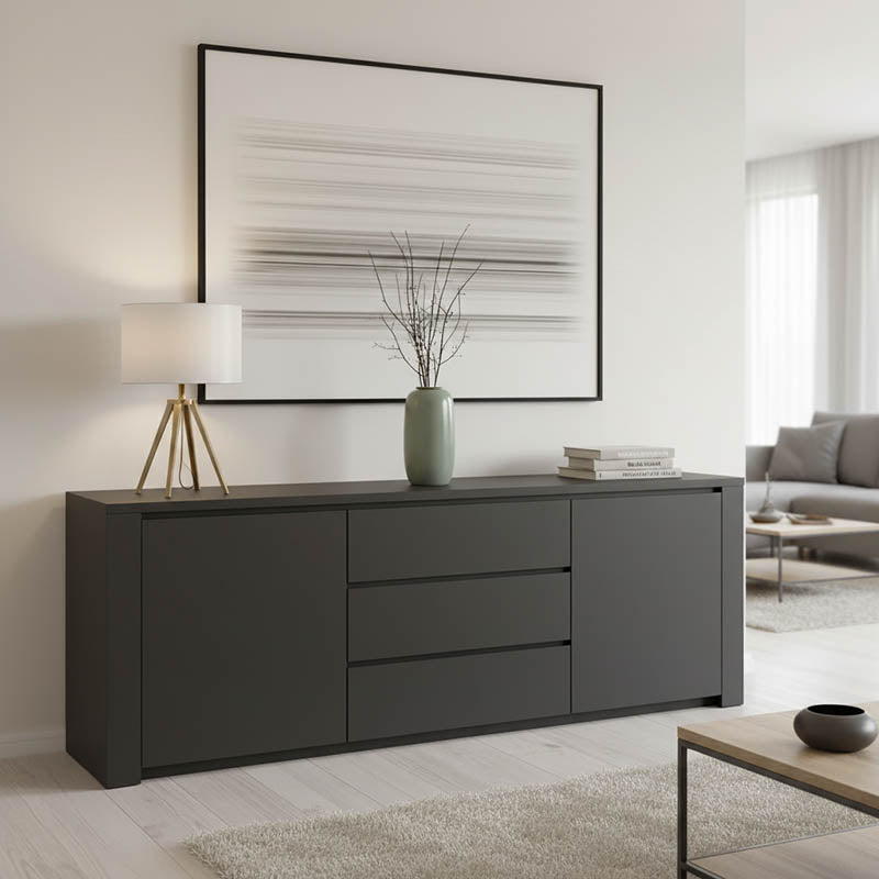 Kalya buffet in anthracite shade 220x49x89.5cm