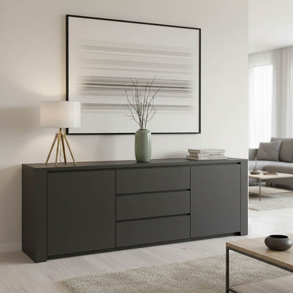 Kalya buffet in anthracite shade 220x49x89.5cm