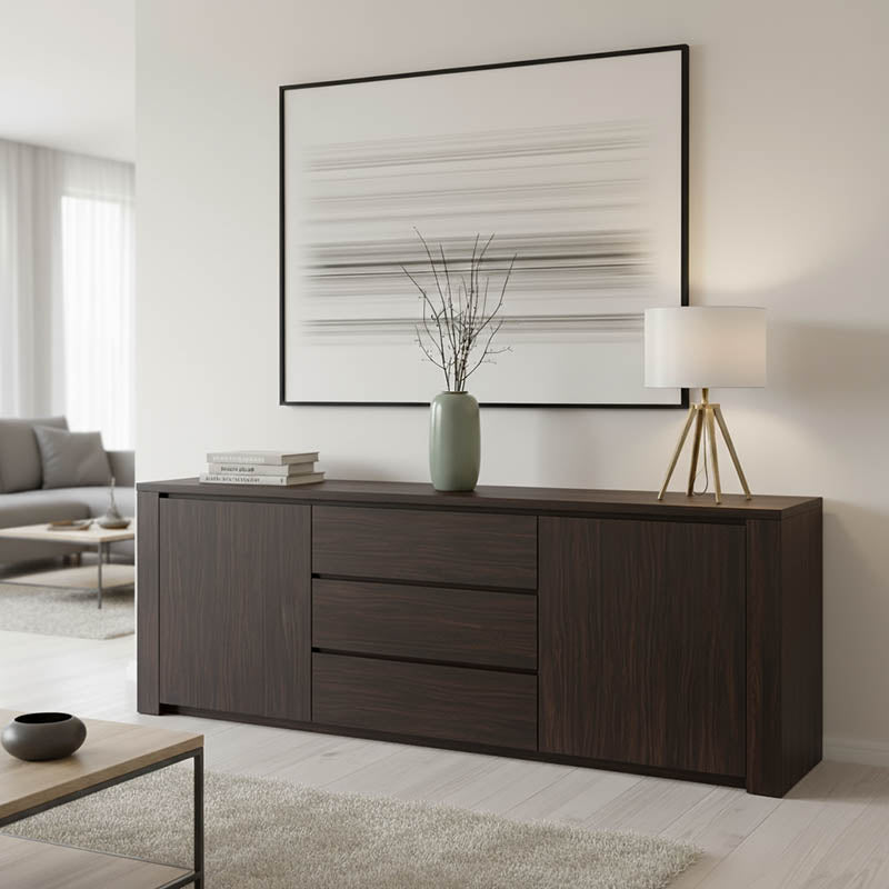 Kalya pakoworld buffet in wenge shade 220x49x89.5cm