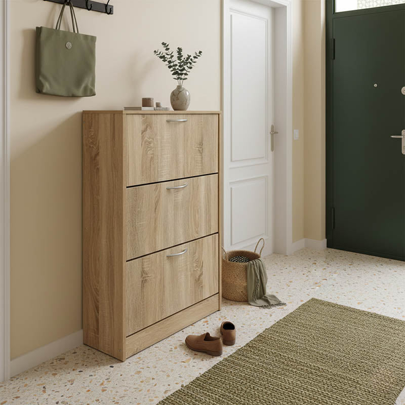 Shoe rack Savaz in sonoma 60x24x114cm