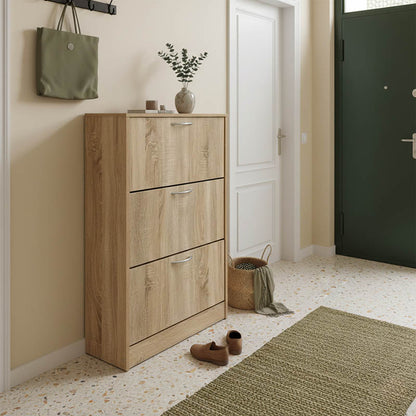 Shoe rack Savaz in sonoma 60x24x114cm