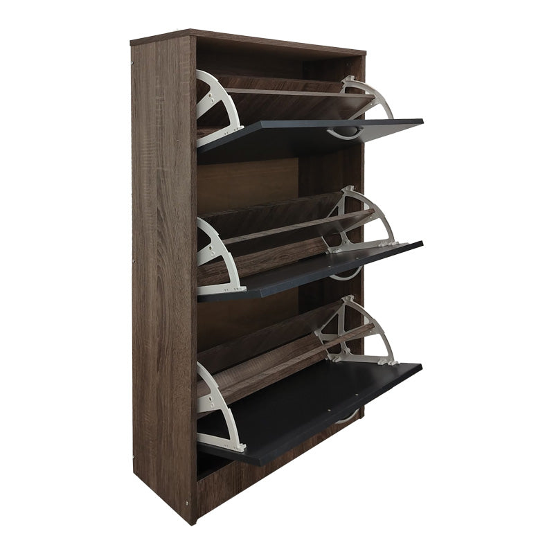 Shoe rack Savaz in anthracite 60x24x114cm