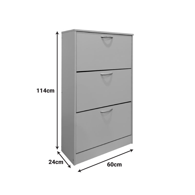 Shoe rack Savaz in anthracite 60x24x114cm