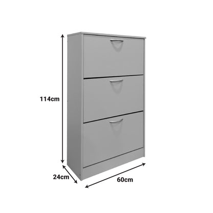 Shoe rack Savaz in anthracite 60x24x114cm