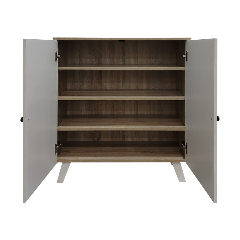 Shoe rack-cabinet Cathi in white-sonoma shade 80x34x95cm