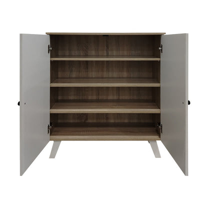 Shoe rack-cabinet Cathi in white-sonoma shade 80x34x95cm