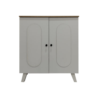 Shoe rack-cabinet Cathi in white-sonoma shade 80x34x95cm