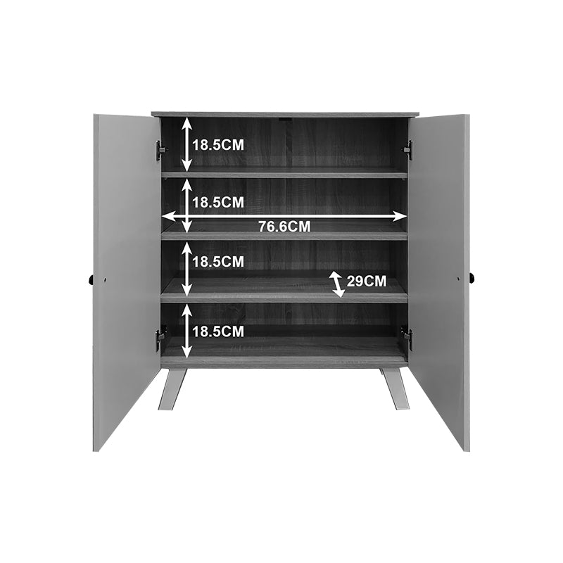 Shoe rack-cabinet Cathi in white-sonoma shade 80x34x95cm