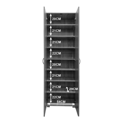 Shoe rack-wardrobe Racka pakoworld in sonoma shade 58x34x186cm