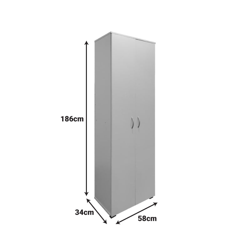 Shoe rack-wardrobe Racka pakoworld in white shade 58x34x186cm