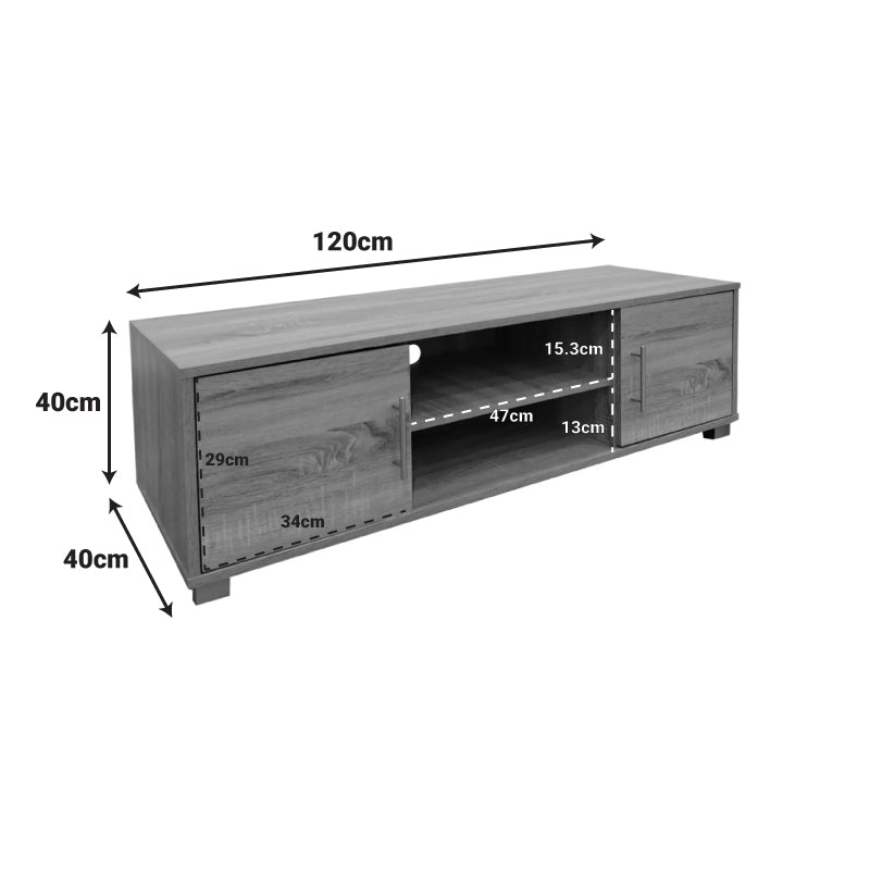 Serank TV cabinet in sonoma shade 120x40x40cm
