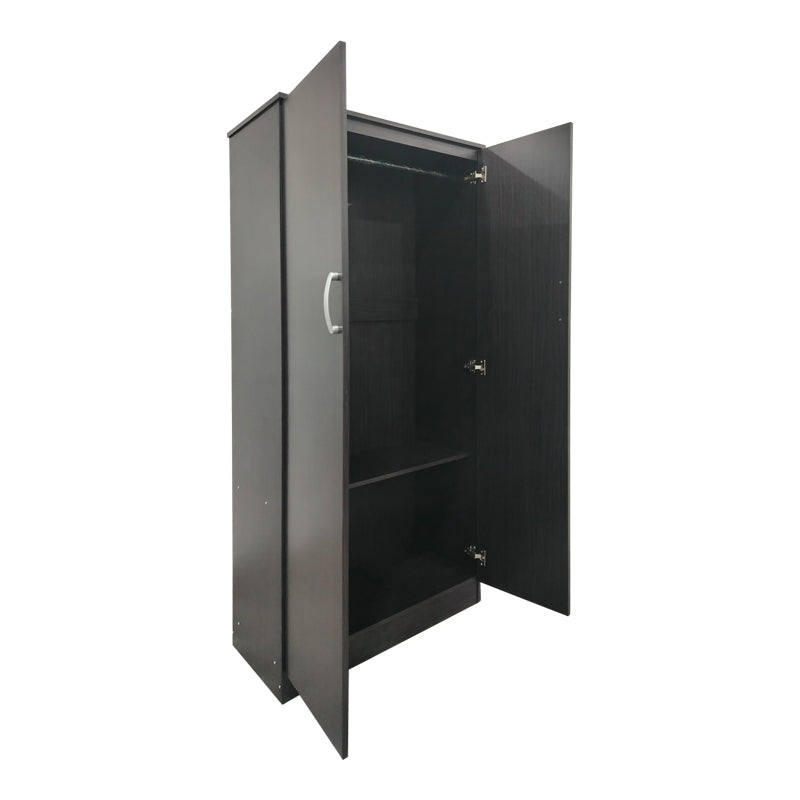 Two-door wardrobe Athos pakoworld in wenge color 80x42x180cm