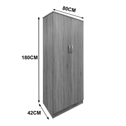 Two-door wardrobe Athos pakoworld in wenge color 80x42x180cm