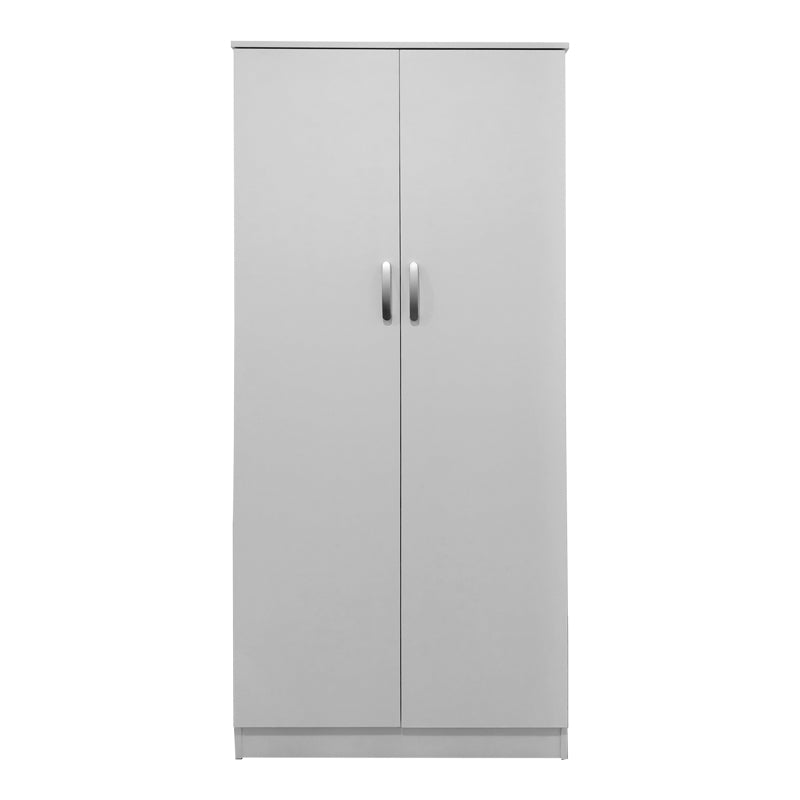 Two-door wardrobe Athos pakoworld in white color 80x42x180cm