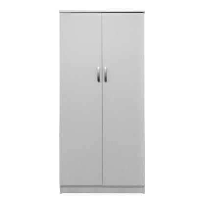 Two-door wardrobe Athos pakoworld in white color 80x42x180cm