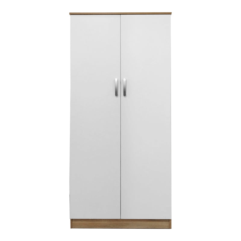 Two-door wardrobe Athos pakoworld in sonoma-white color 80x42x180cm