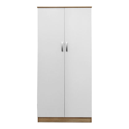Two-door wardrobe Athos pakoworld in sonoma-white color 80x42x180cm