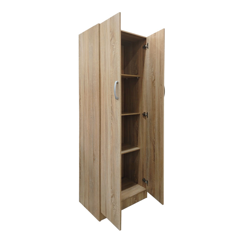 Two-door wardrobe Athos pakoworld in sonoma color 60x42x180cm