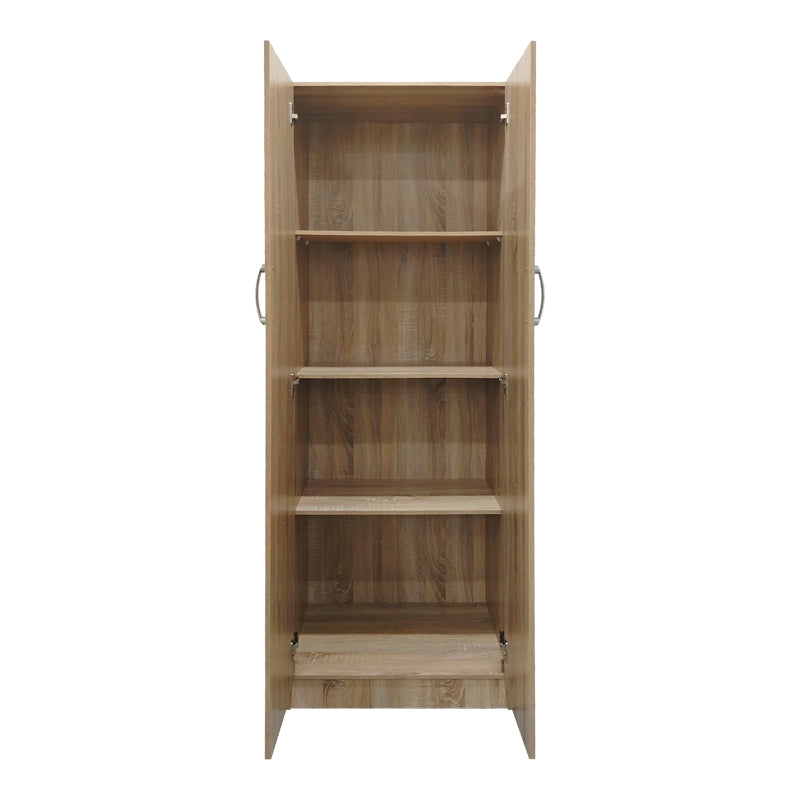 Two-door wardrobe Athos pakoworld in sonoma color 60x42x180cm