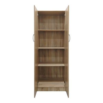 Two-door wardrobe Athos pakoworld in sonoma color 60x42x180cm