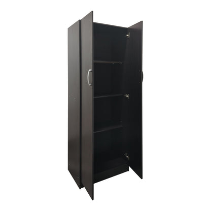 Two-door wardrobe Athos pakoworld in wenge color 60x42x180cm