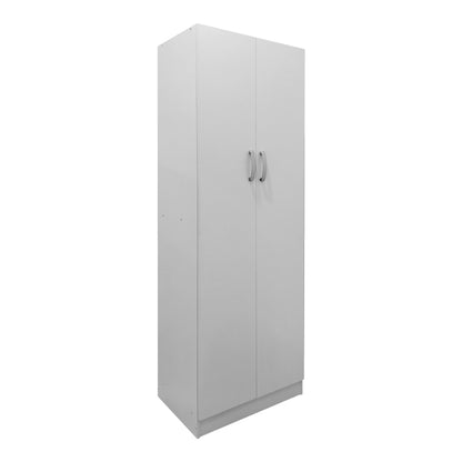 Two-door wardrobe Athos pakoworld in white color 60x42x180cm