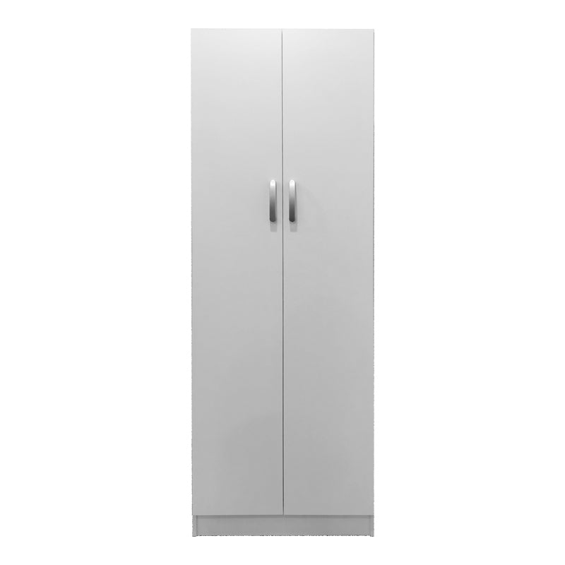 Two-door wardrobe Athos pakoworld in white color 60x42x180cm