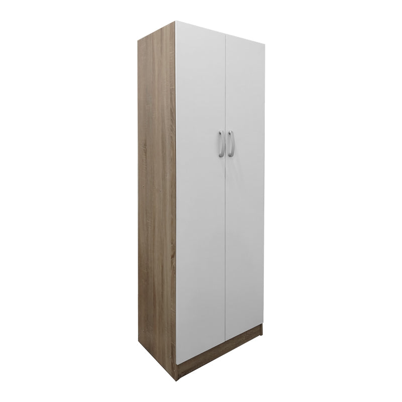 Two-door wardrobe Athos pakoworld in sonoma-white color 60x42x180cm