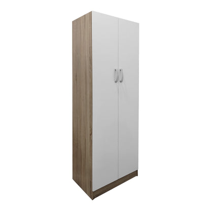 Two-door wardrobe Athos pakoworld in sonoma-white color 60x42x180cm