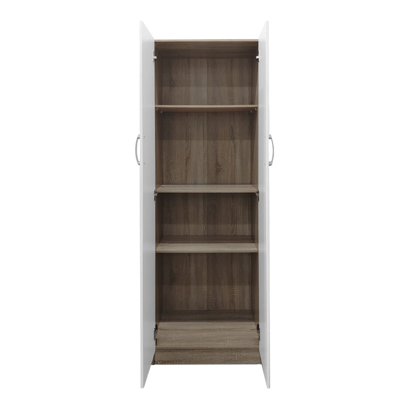Two-door wardrobe Athos pakoworld in sonoma-white color 60x42x180cm