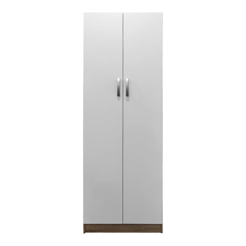 Two-door wardrobe Athos pakoworld in sonoma-white color 60x42x180cm