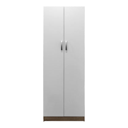 Two-door wardrobe Athos pakoworld in sonoma-white color 60x42x180cm