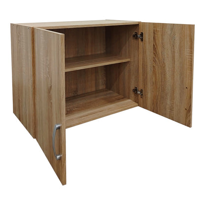 Two-door wardrobe loft Athos pakoworld in sonoma color 80x42x60cm