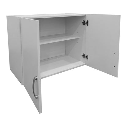 Two-door wardrobe loft Athos pakoworld in white color 80x42x60cm