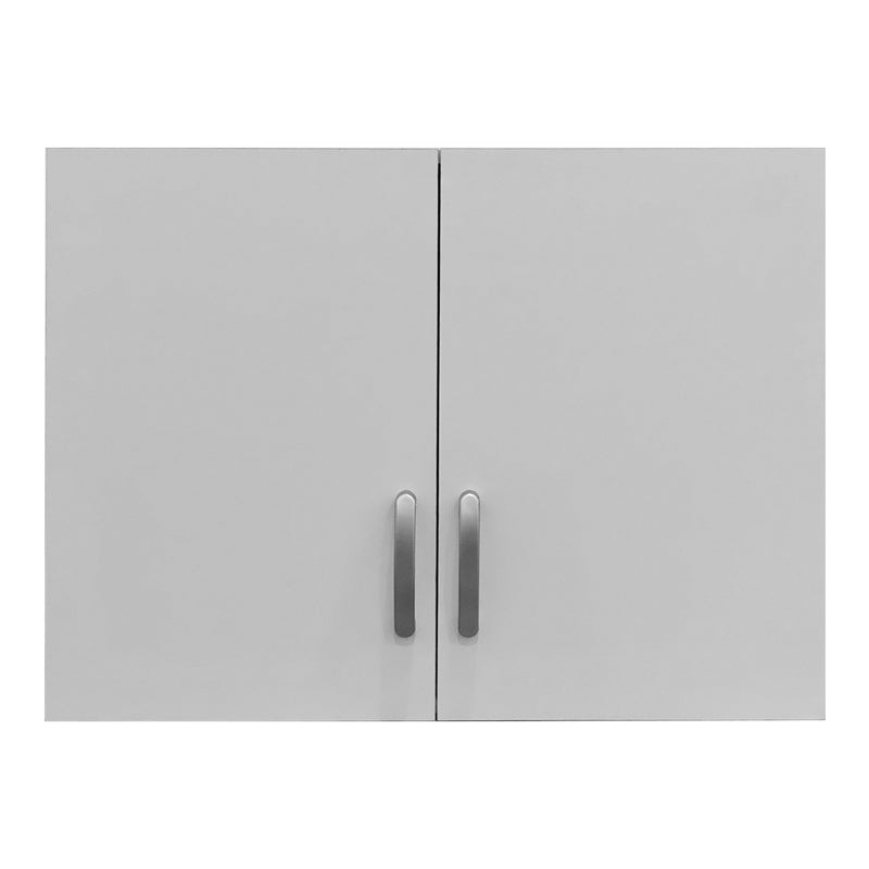 Two-door wardrobe loft Athos pakoworld in white color 80x42x60cm